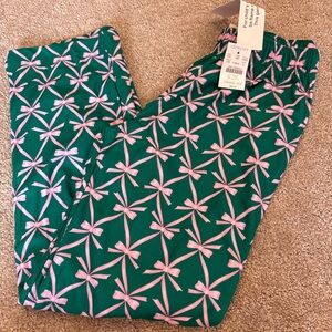 Crewcuts Green PJ pants with Pink Bow Print, XL